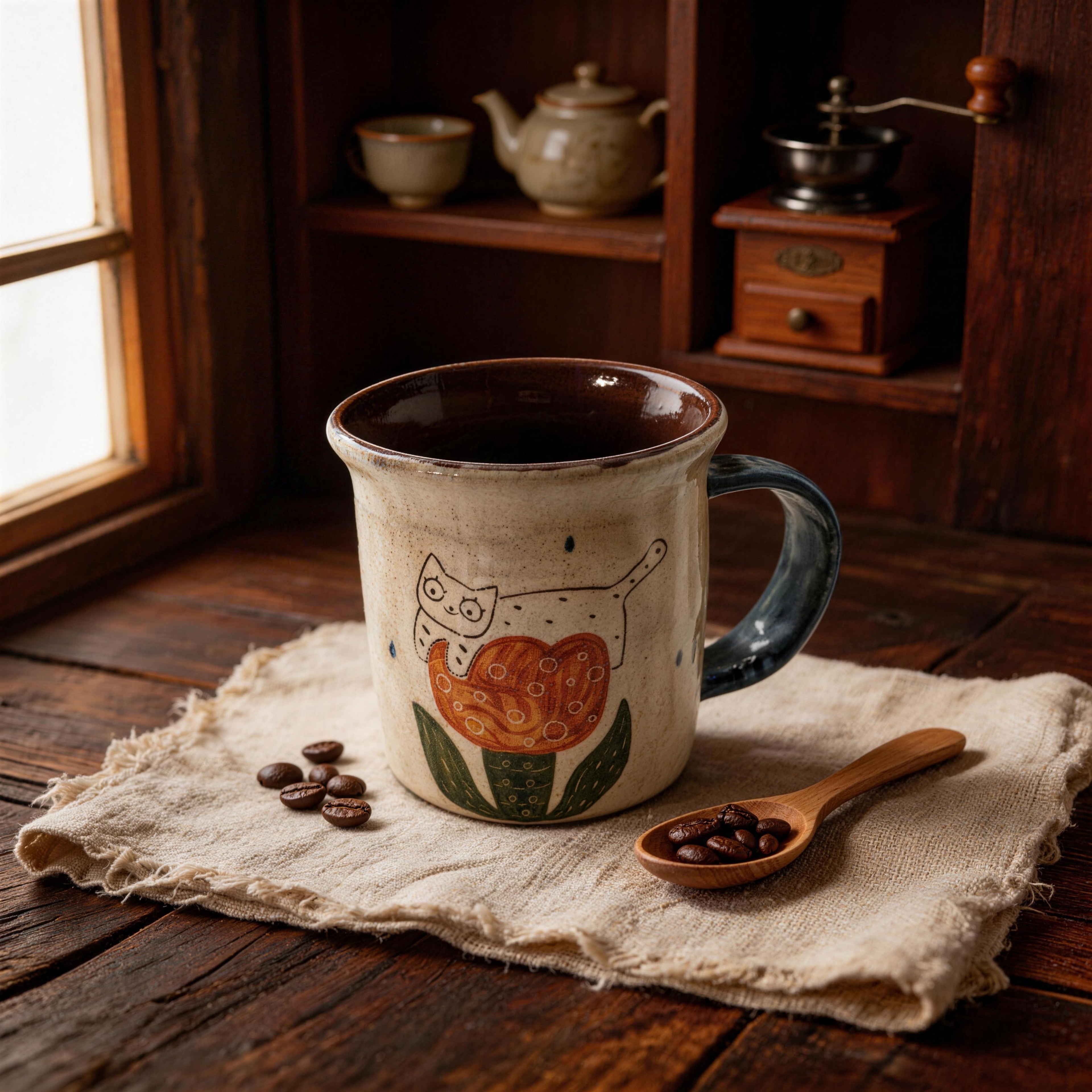 Large Handmade Ceramic Coffee Mug 500ml