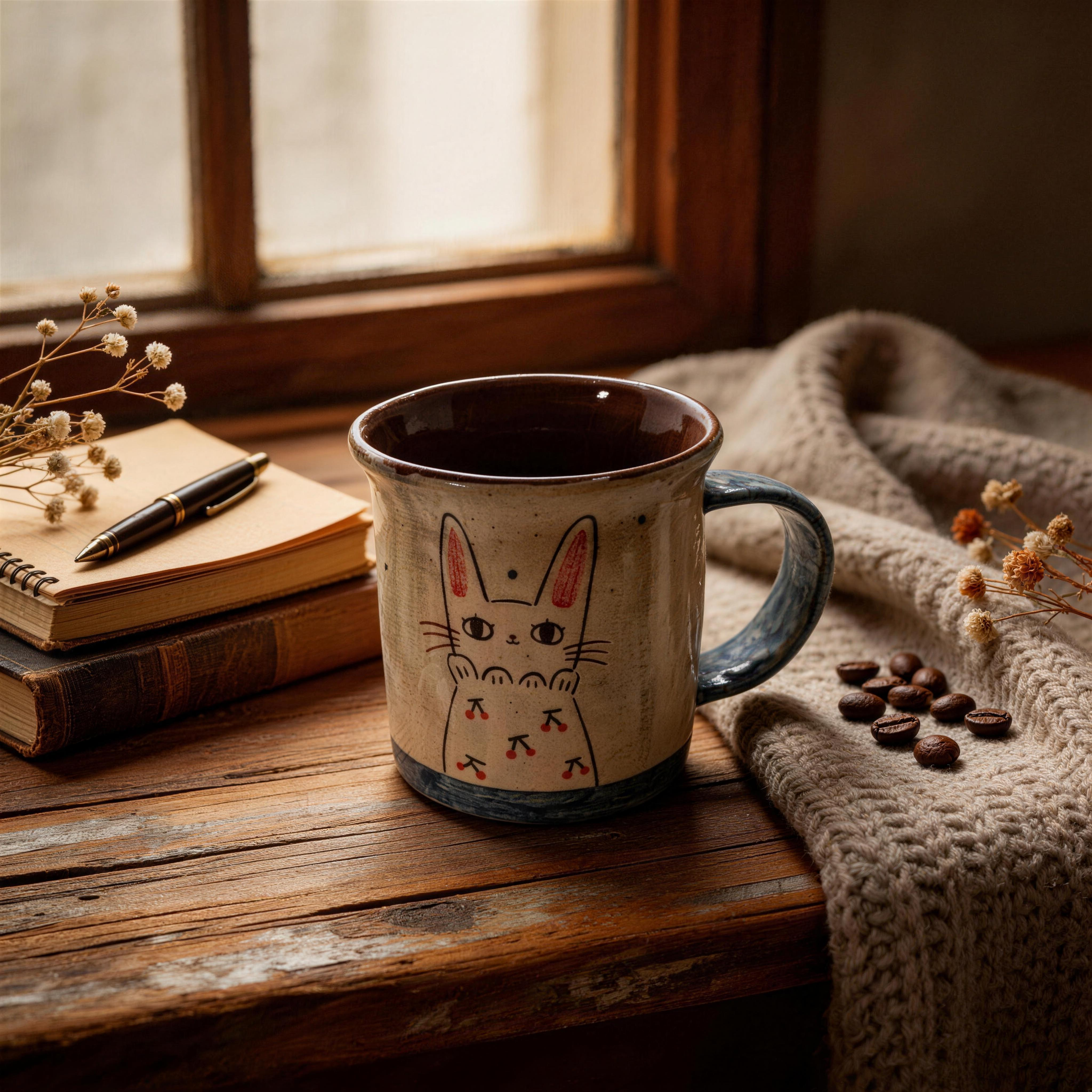 Large Handmade Ceramic Coffee Mug 500ml